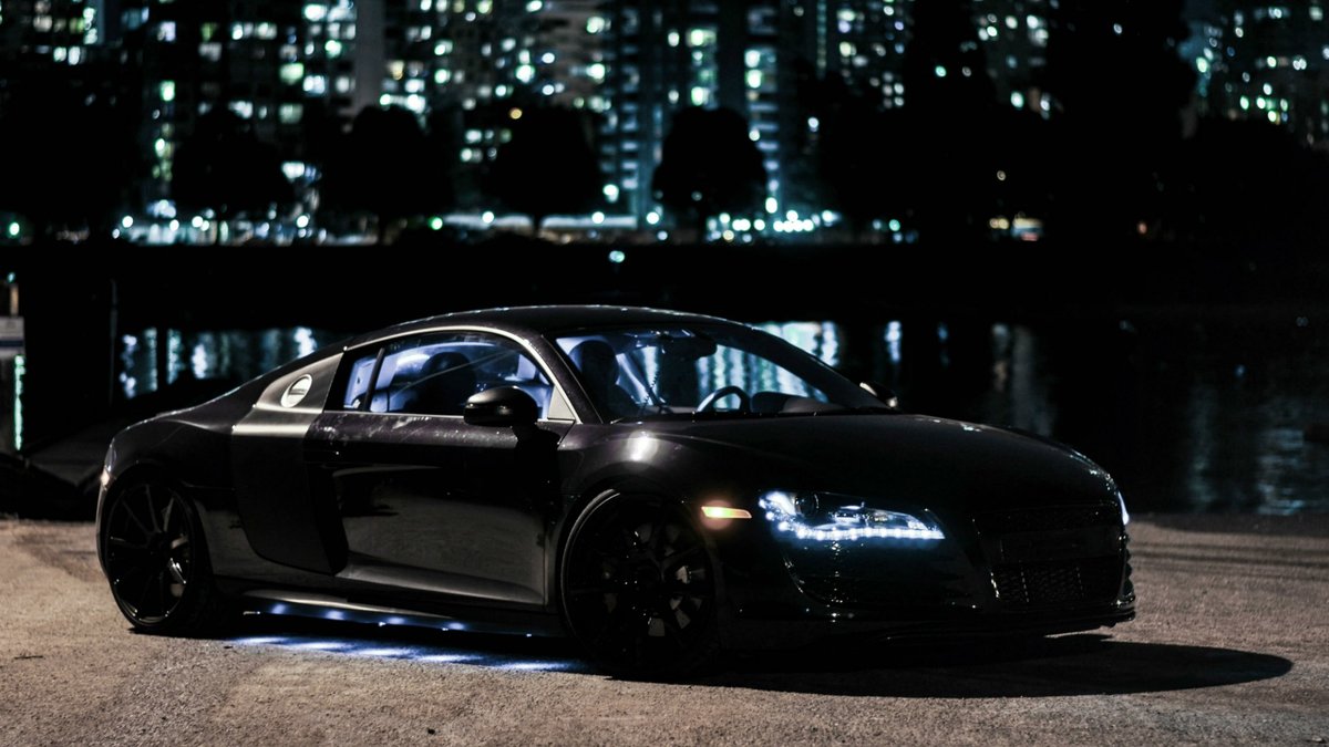 Audi r8 ночная